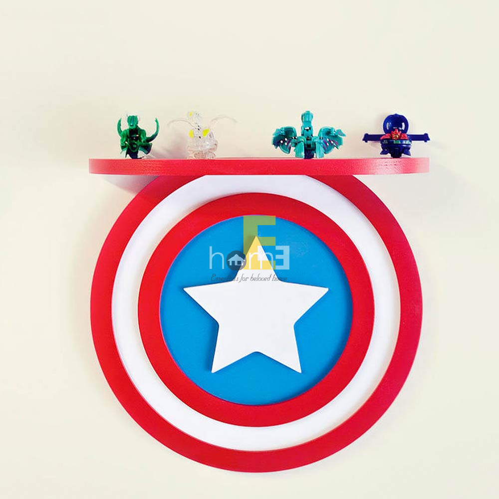 MiniDeco003 kệ treo tường hình khiên Captain America
