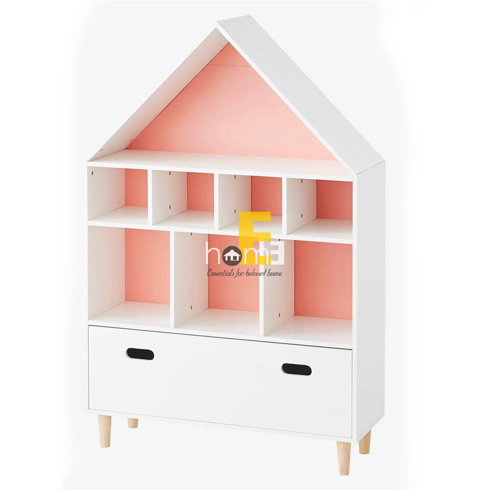 Tủ kệ gỗ đựng sách và đồ đạc cho phòng ngủ các bé