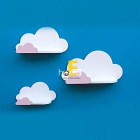 Kệ treo tường hình đám mây hồng