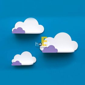 Kệ treo tường hình đám mây tím