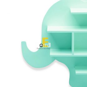 Kệ treo tường hình chú voi nhiều ngăn màu xanh