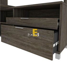Bàn làm việc có kèm giá sách và ngăn kéo