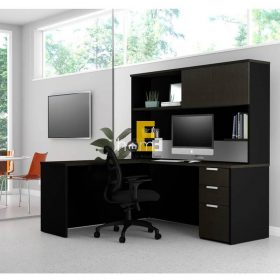 thiết kế bàn làm việc có kèm giá sách