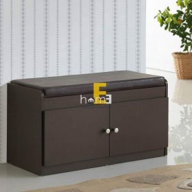 tủ giày có đệm được bọc da êm ái